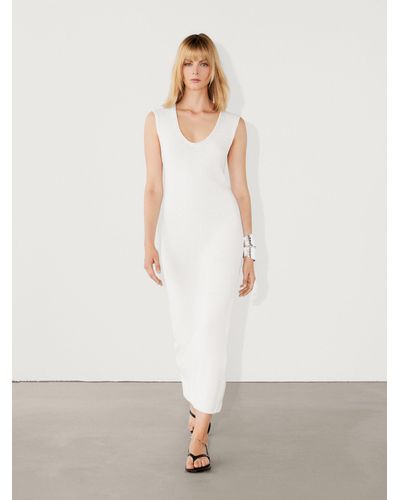 MASSIMO DUTTI Kleid 100% Baumwolle - Gebrochen Weiss - Xs - Weiß