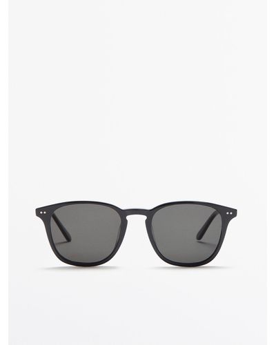 MASSIMO DUTTI Sonnenbrille Mit Kunststoffgestell - Grau