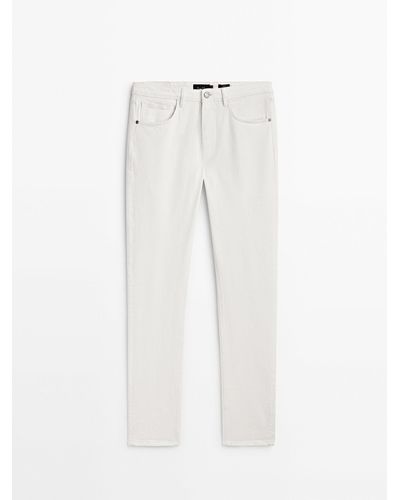 MASSIMO DUTTI Slim Fit Jeans - White