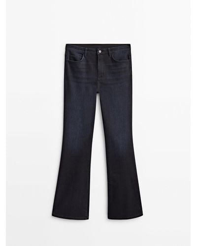 MASSIMO DUTTI High-waist Skinny Flare Jeans - Blue