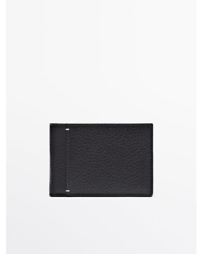 MASSIMO DUTTI Leather Wallet - Black
