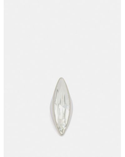 Alexander McQueen Faceted-crystal Ring - White