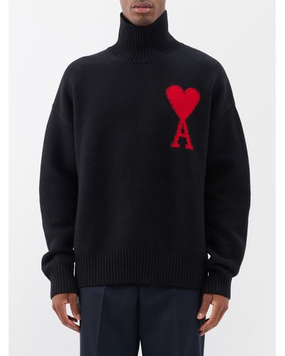Ami Paris De Coeur ウール タートルネックセーター - ブラック