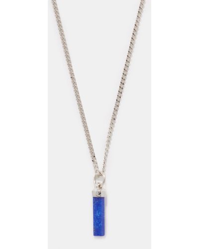 Miansai Collier en argent sterling et lapis-lazuli Remi - Blanc