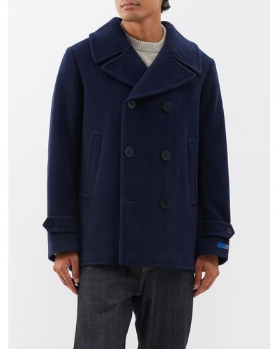 Polo Ralph Lauren Double-breasted Wool-blend Peacoat - Blue