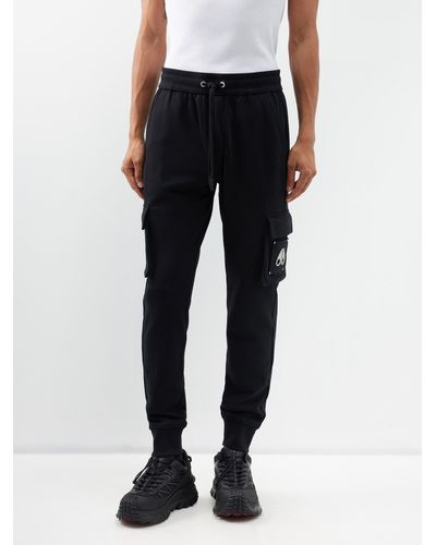Moose Knuckles Pantalon de jogging en jersey de coton Hartsfield - Noir