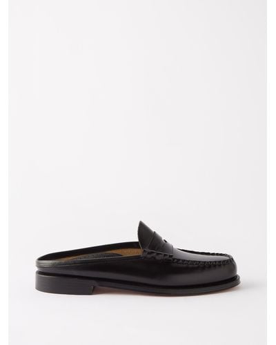 backless suede loafers
