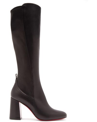 Christian Louboutin - Kronobotte 85 Leather Knee Boots - Womens - Black