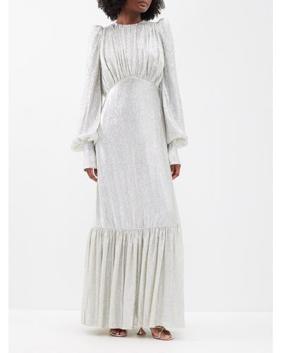 The Vampire's Wife The Royal Sorceress Wool-blend Lamé Gown - White
