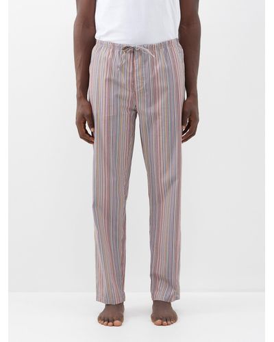 Paul Smith Signature Stripe Cotton Pyjama Pants - Multicolour