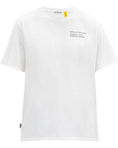 7 MONCLER FRAGMENT ロゴ コットン Tシャツ - ホワイト