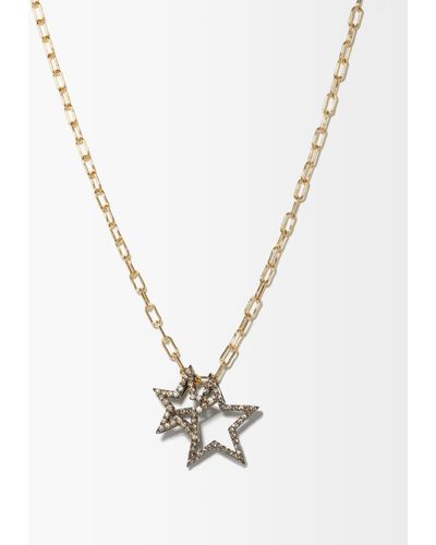 Rosa De La Cruz Diamond & 18kt Gold Pendant Necklace - White