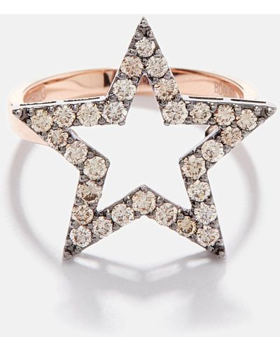 Rosa De La Cruz Star Diamond & 18kt Rose-gold Ring - White