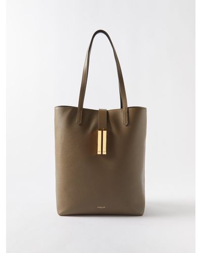 DeMellier Vancouver Grained-leather Tote Bag - Natural