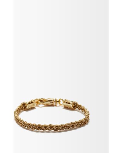 Emanuele Bicocchi Braided Rope-chain 24k Gold-plated Bracelet - Metallic