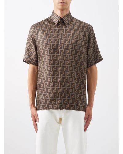 Fendi button up hot sale mens