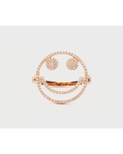 Rosa De La Cruz Smile Diamond & 18kt Rose-gold Ring - White