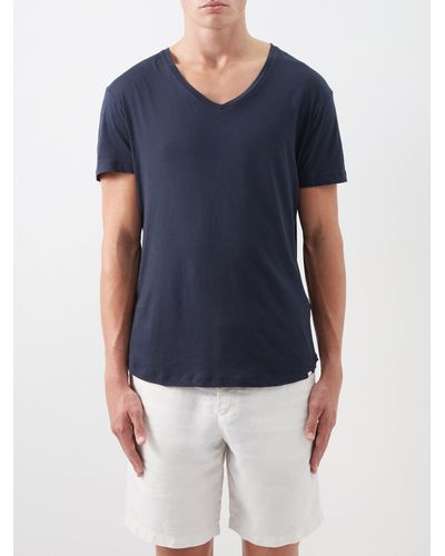 Orlebar Brown Ob V Cotton T-Shirt - Blue