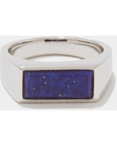 Tom Wood Peaky Lapis Lazuli And Sterling Silver Ring - White