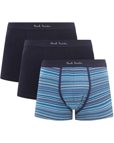 Paul Smith Chaussettes en coton mélangé Artist Stripe - Bleu
