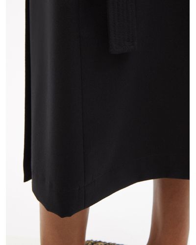 Raey Belted A-line Wool Wrap Skirt - Black