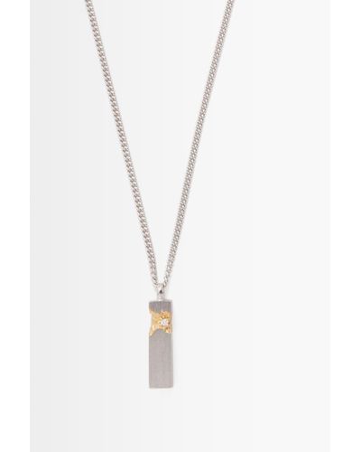 Tom Wood Mined Diamond, Sterling Silver & 14kt Gold Pendant - White