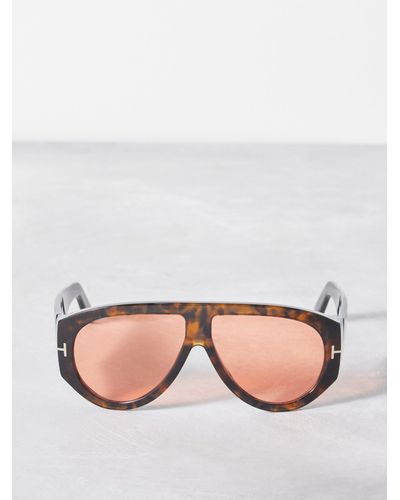 Tom Ford Bronson Aviator Tortoiseshell-acetate Sunglasses - Pink