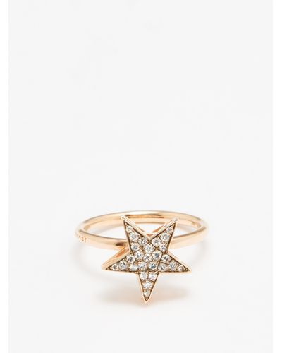 Selim Mouzannar Star Diamond & 18kt Rose-gold Ring - White