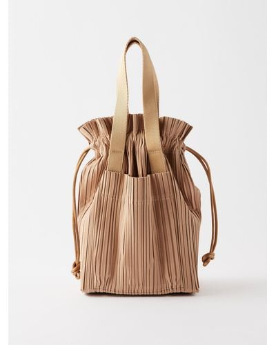Pleats Please Issey Miyake Pleated Curved Tote Bag - Farfetch
