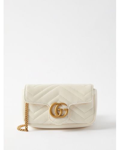 Gucci gg Marmont Brand-plaque Leather Cross-body Bag in Black | Lyst