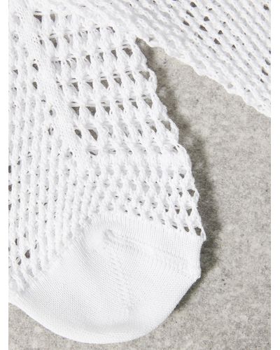 Raey Fishnet Socks - Grey