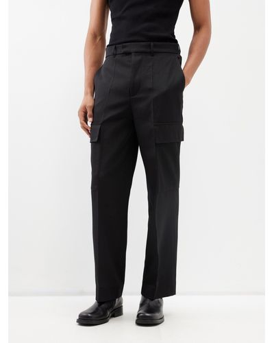 Rohe Tailored Twill Cargo Trousers - Black
