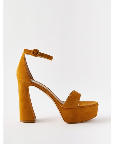 Gianvito rossi suede hot sale platform sandals