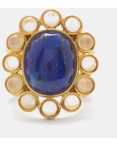 Aurelie Bidermann Missdi Lapis Gold-plated Ring - Blue