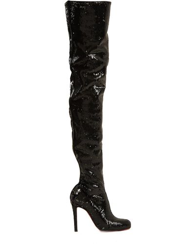 Louboutin store sparkly boots