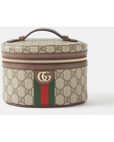 Gucci Ophidia Gg-supreme Canvas And Leather Vanity Case - Multicolour
