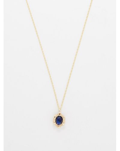Bleue Burnham Nature Knows Best Sapphire & 9kt Gold Necklace - White