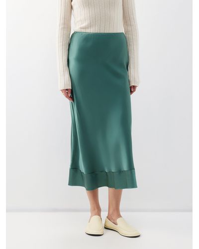 Mid length satin skirts 50 cheap