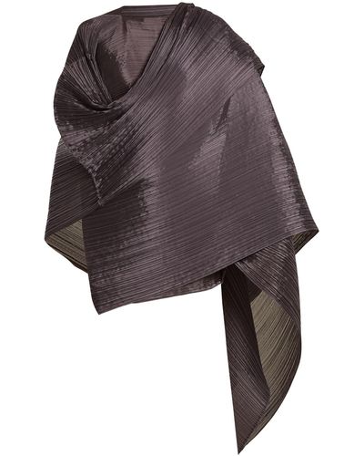 Issey Miyake Pleats Please Scarf GROOVE SCARF Stole Blue – ISSEY