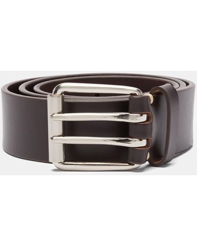 Raey Wide Bridle-leather Belt - Brown