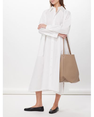 Eskandar Oversized Cotton-poplin Shirt Dress - White