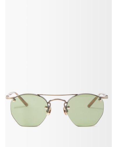 Matsuda Aviator Metal Sunglasses - Green