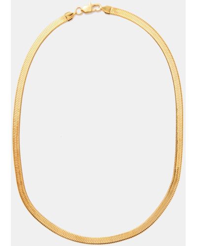 Fallon Hailey Short 18kt Gold-plated Herringbone Necklace - Metallic