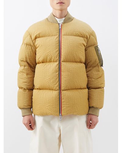 2 Moncler 1952 1952 メドウェイ クロコダイルパターン ダウンジャケット - イエロー