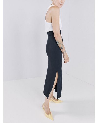 Raey High-rise Organic Wool-blend Pencil Skirt - Black