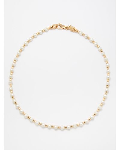 Emanuele Bicocchi Freshwater Pearl & 24kt Gold-plated Necklace - Natural