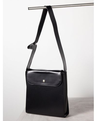 Our Legacy Extended Leather Cross-body Bag - Black