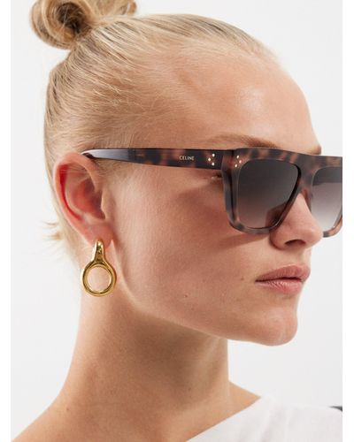 Oversized sunglasses Celine Brown in Metal - 34263387