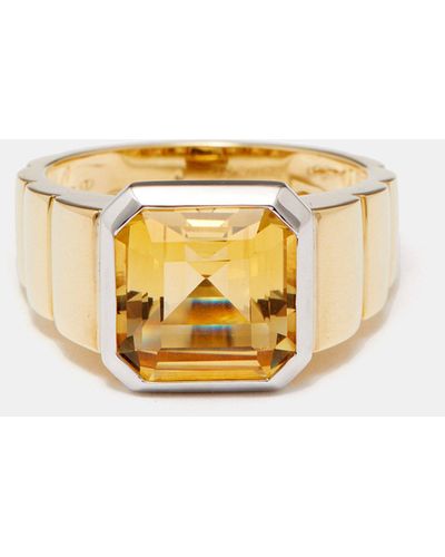 Yvonne Léon Citrine & 9kt Gold Ring - Metallic