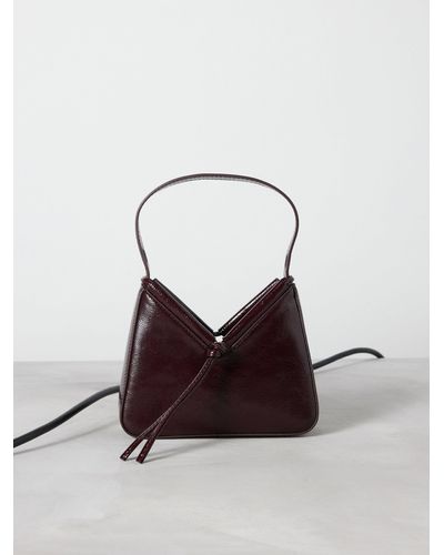 Reformation Chiara Mini Patent-leather Handbag - Red